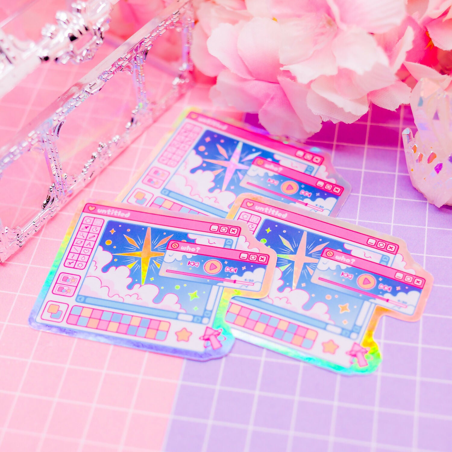 Holographic Sticker - Starry Night Paint UI