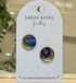Crescent Moon and Star Disc Studs