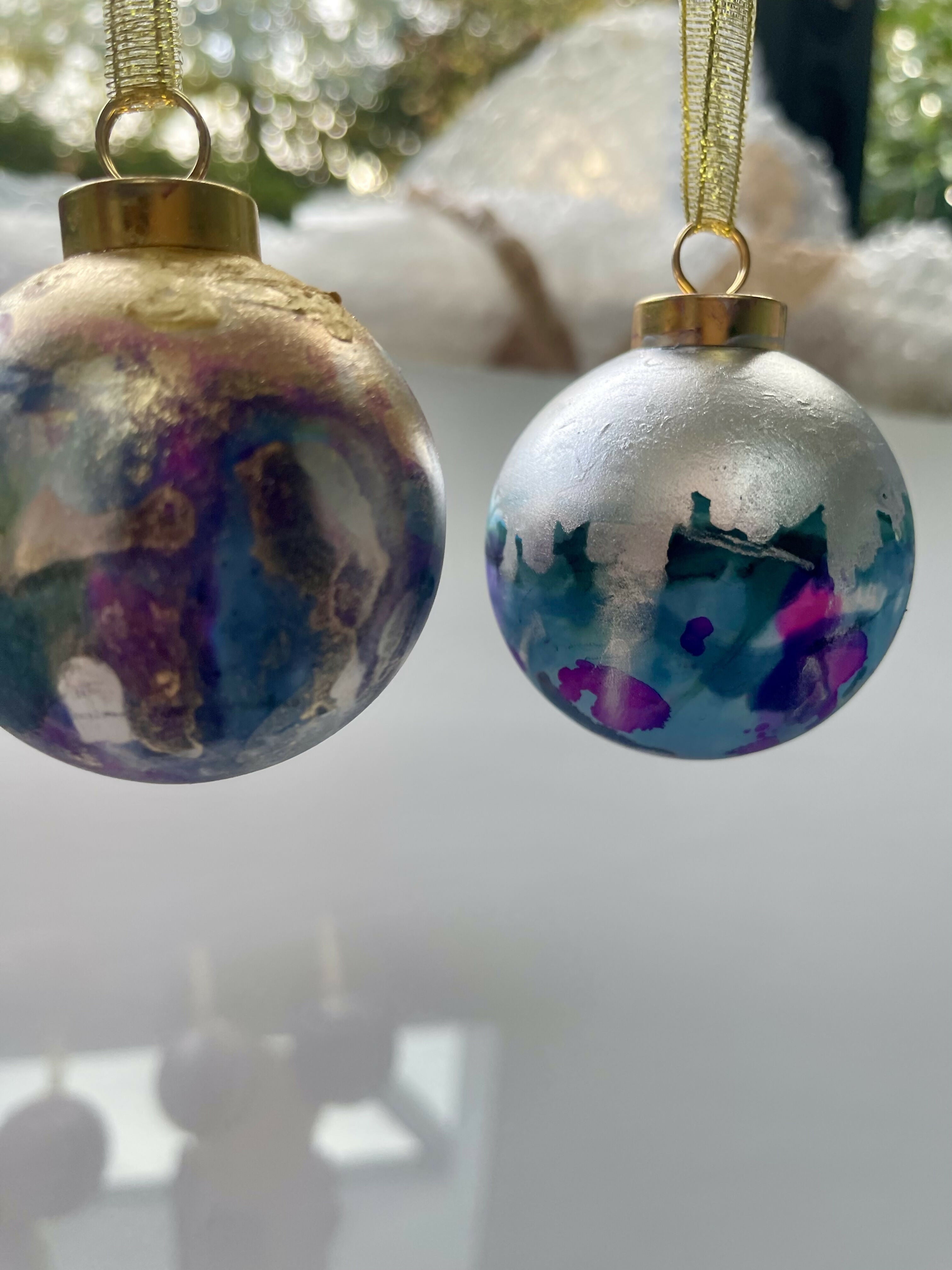 Hand Painted Ceramic Baubles