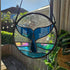 Blue Whale Tail Stained Glass Suncatcher