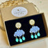 Christmas Cloud and Raindrops Earrings