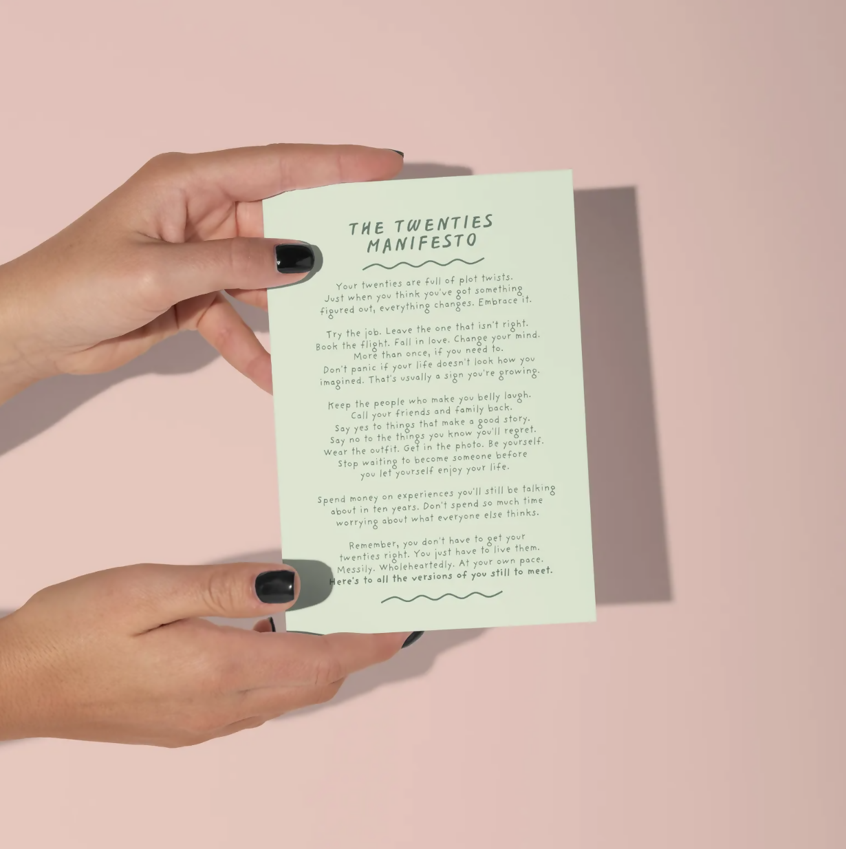 20s Mini Manifesto Art Print