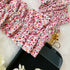 Handmade Ruffled Crossbody Phone Holder Red Ditsy
