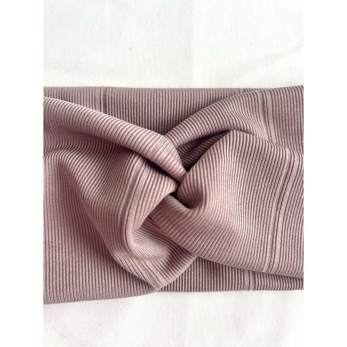 Purple Ribbed Jersey Headband