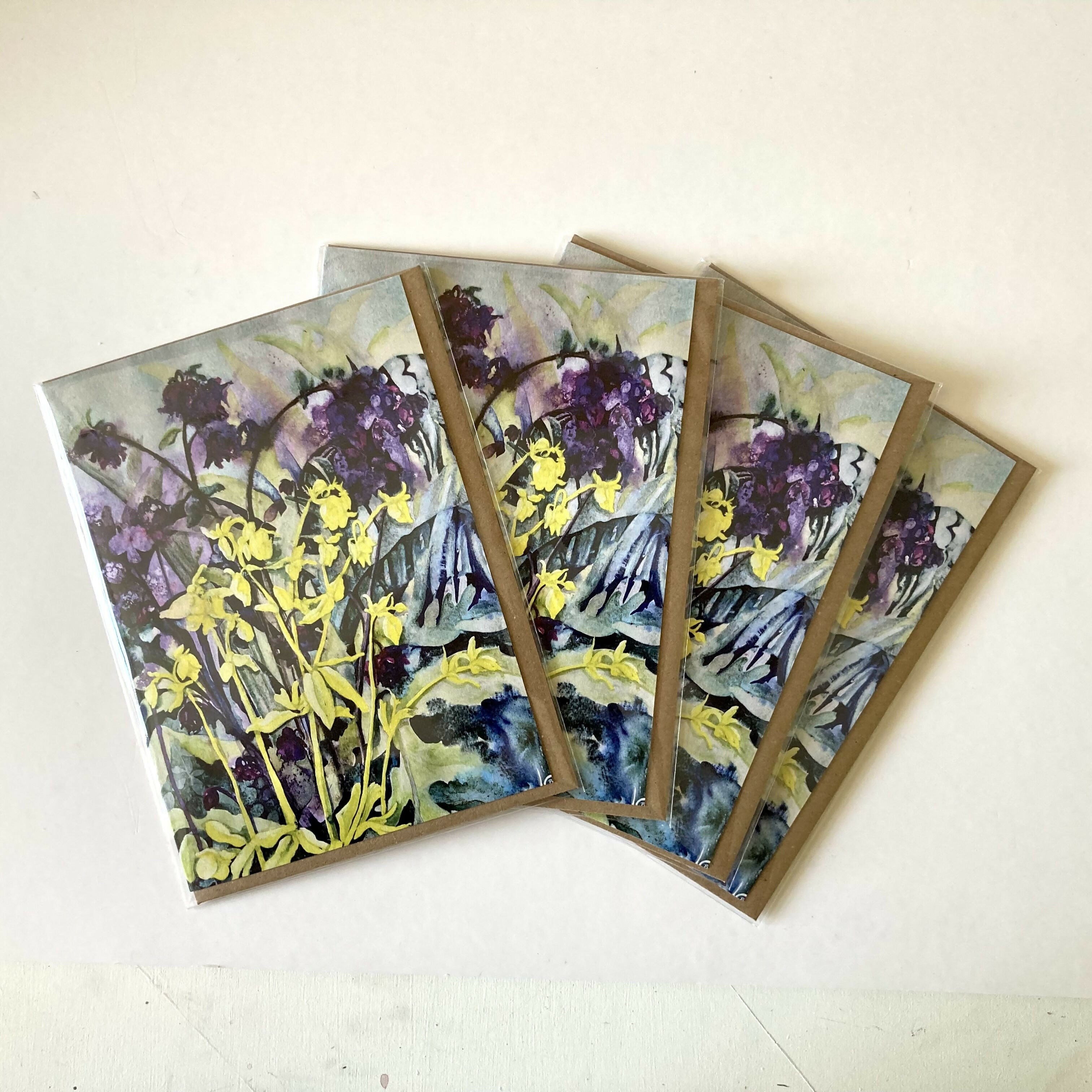 Aquilegia - Greetings Card