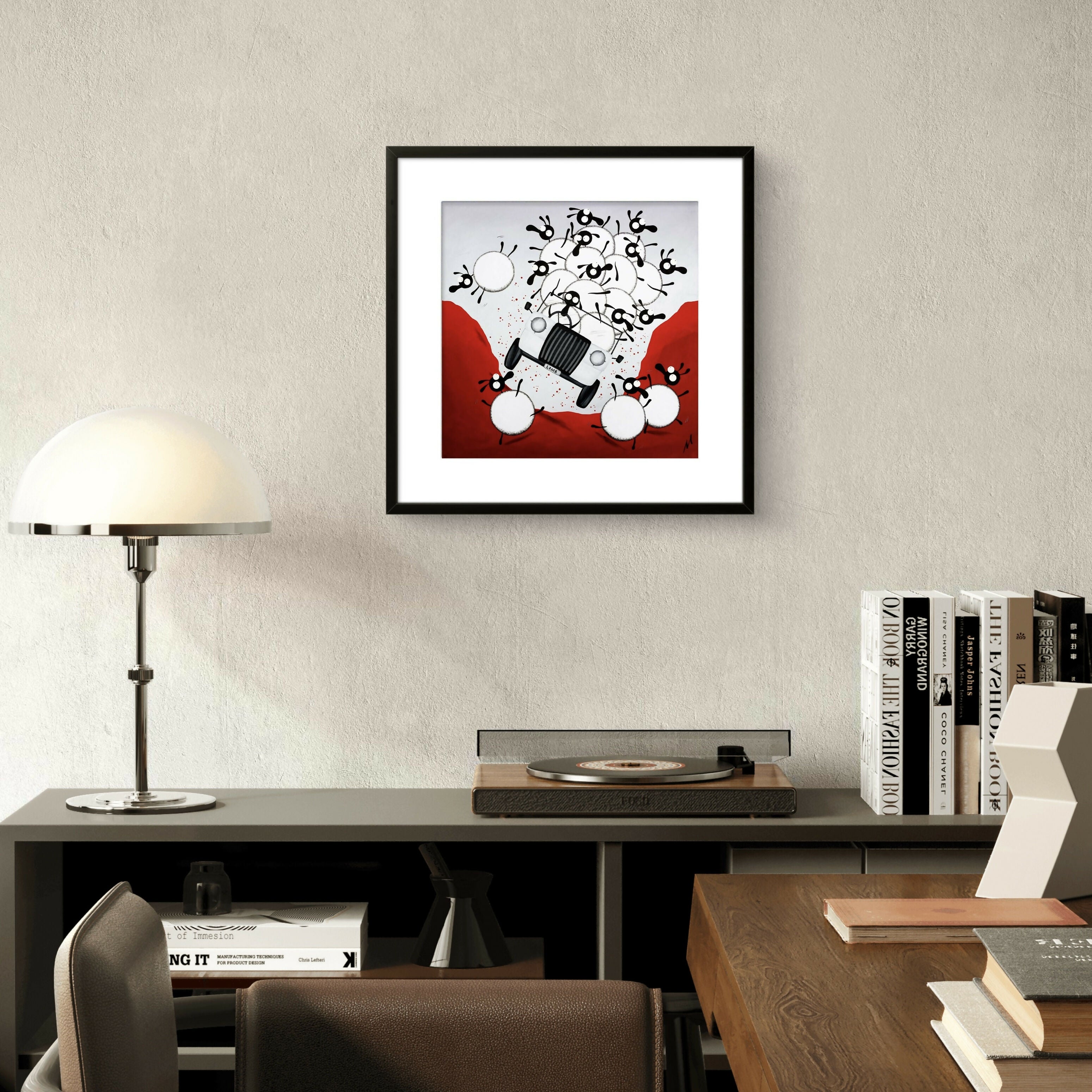 Lamb Rover - 16” Framed Limited Edition Print
