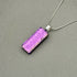 Pink Crackle Dichroic Glass Necklace and Earrings Set - Sterling Silver, Handmade by Jade Tapson Glass