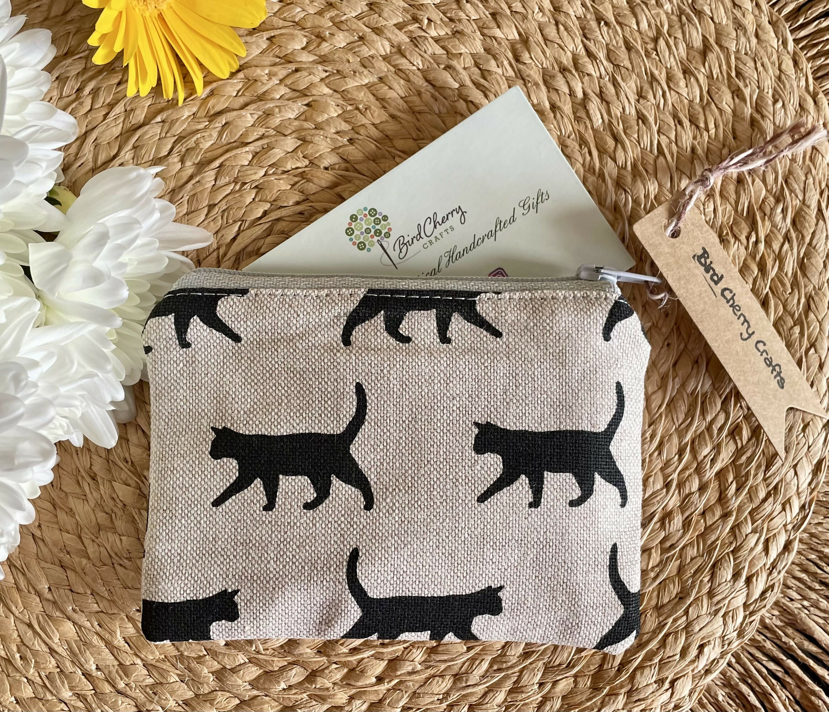 Black Cat Zipped Coin Purse