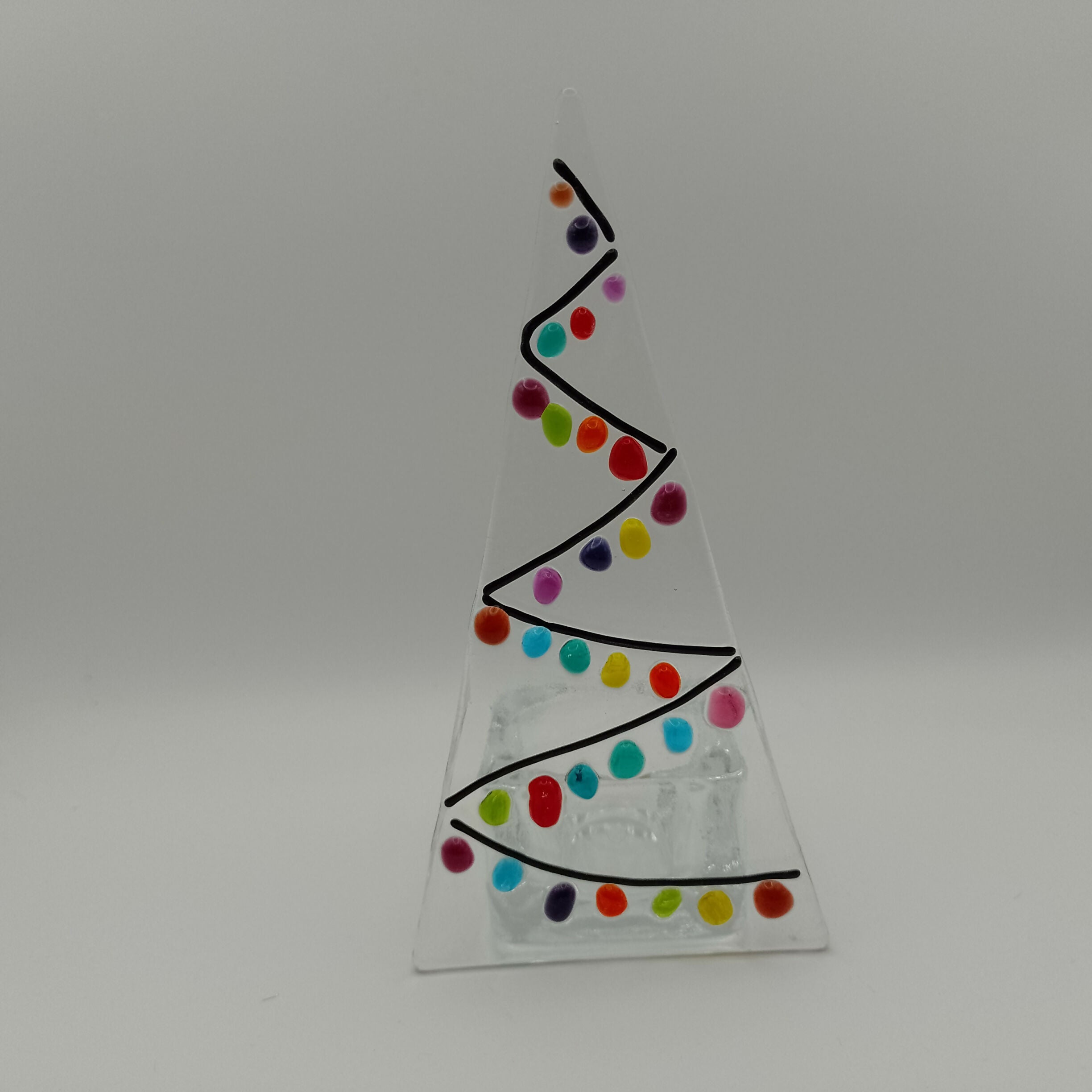 Fused Glass Christmas Tree Tealight