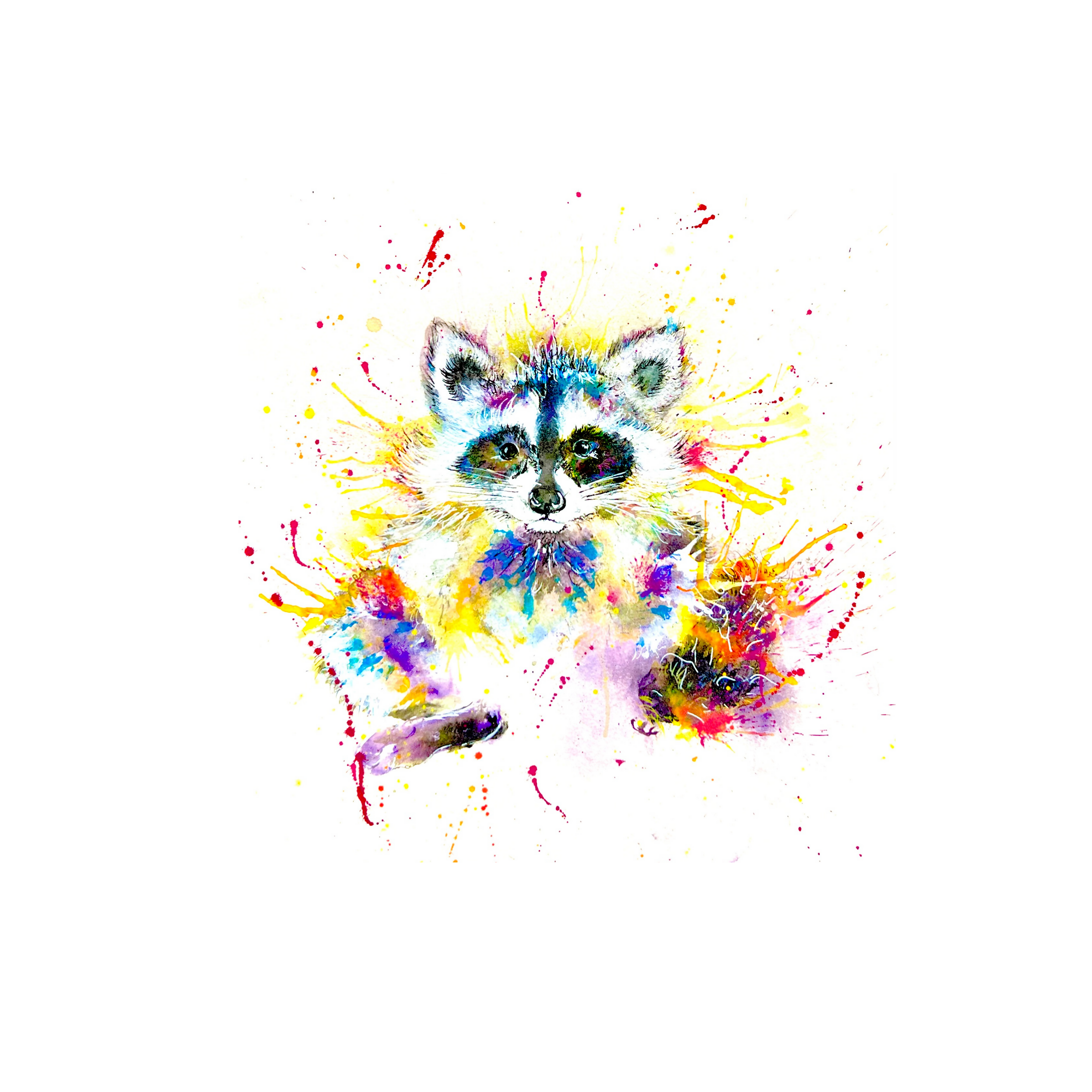 FINE ART PRINT OF BABY RACCOON, PART OF THE 'LITTLE MINI TREASURE' ART COLLECTION
