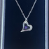 Purple Cow Parsley Hammered Heart Necklace