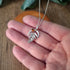 Handmade Silver Fern Leaf Necklace Amber
