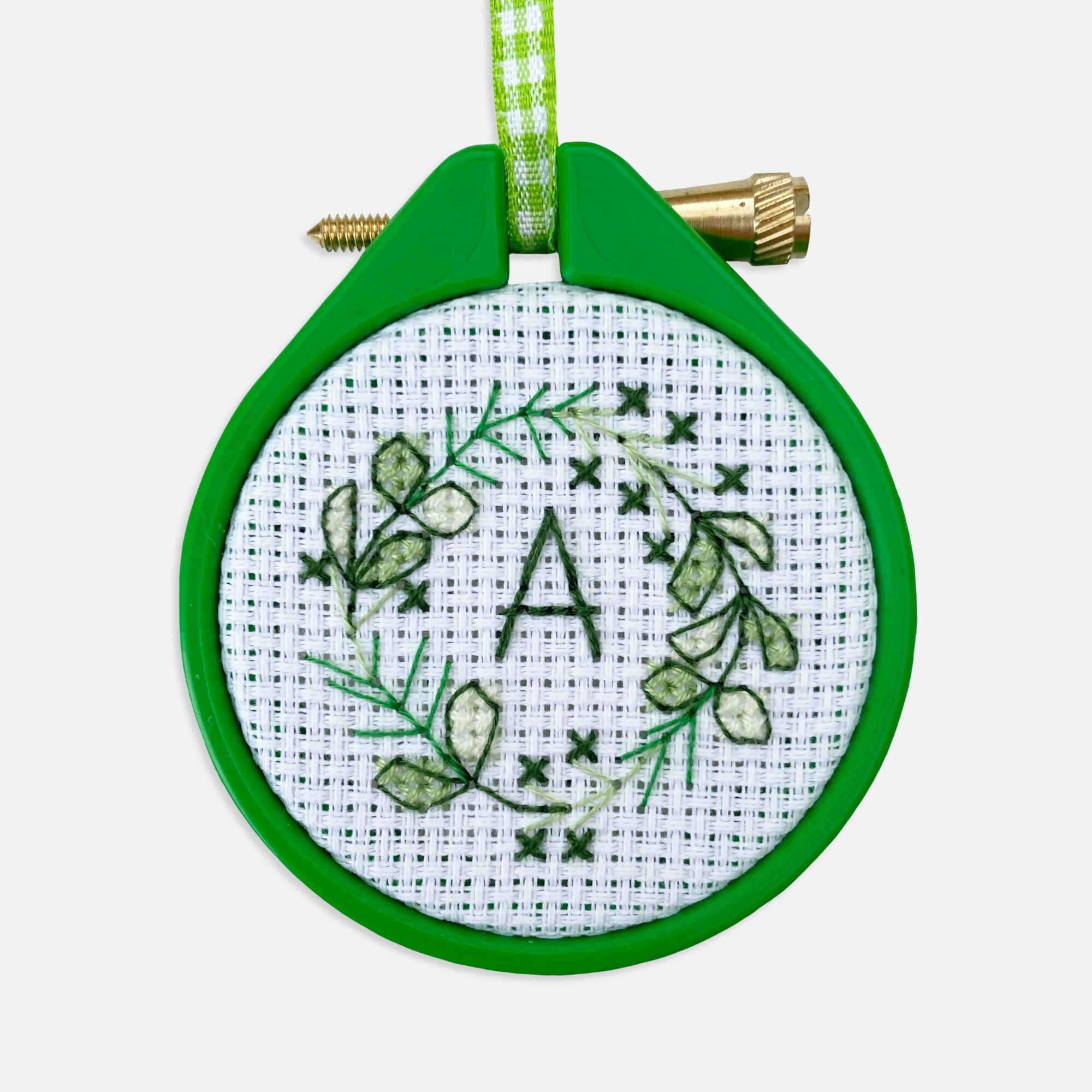 2024 Christmas Decoration Cross Stitch Kit Green Letter Wreath