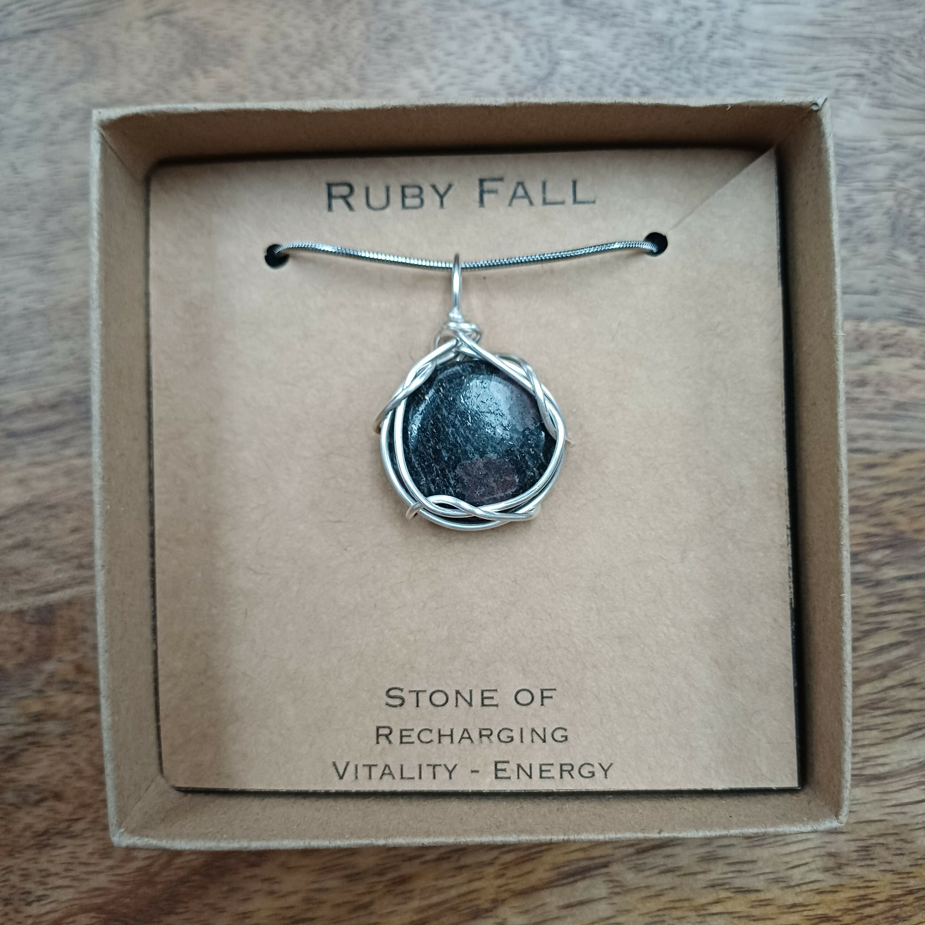 Ruby Fall Wire Wrapped Pendant