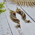 Macrame Angel Wing Earrings: Boho Gold Wire Wrapped Brass Earrings
