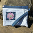Unique Handcrafted Clutch Purse Wristie Bag Made From Upcycled Jeans And Fabric