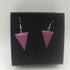 Purple Enamel Triangle Earrings