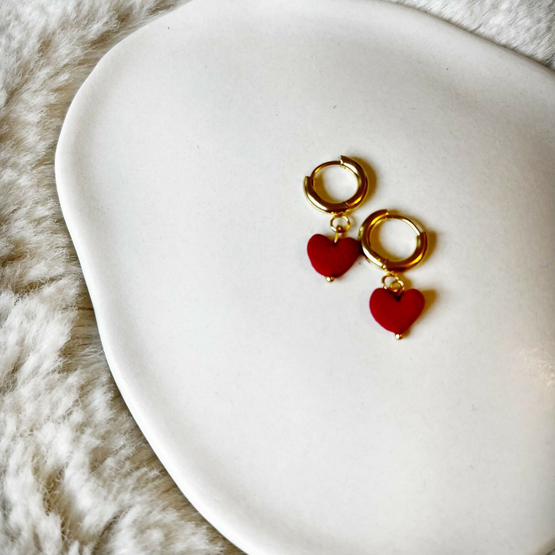 Mismatch Heart Earrings Clay