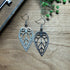 Silver Plated Cutout Leaf Earrings