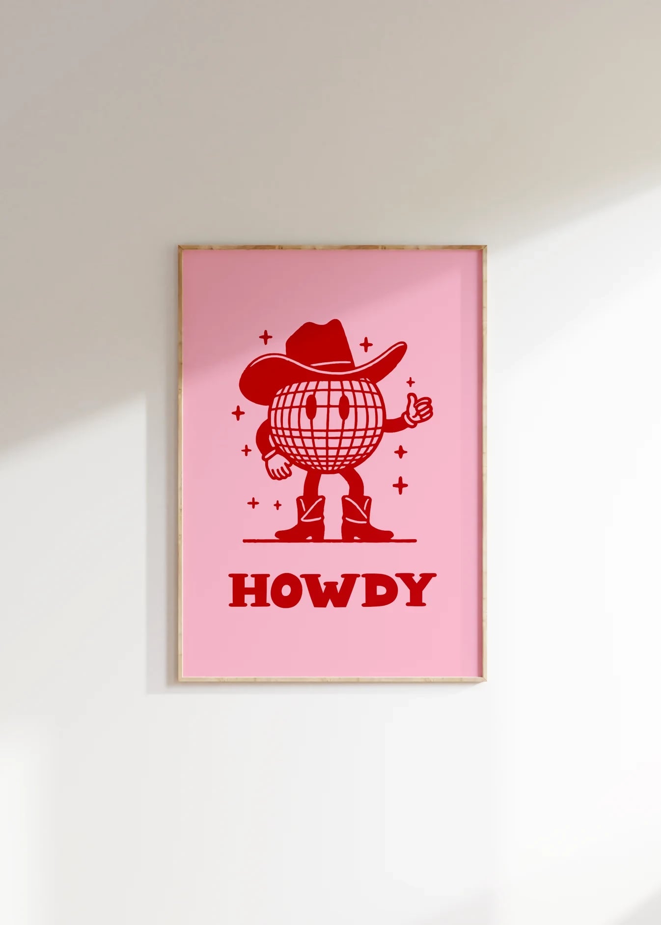 HOWDY COWBOY WALL ART PRINT
