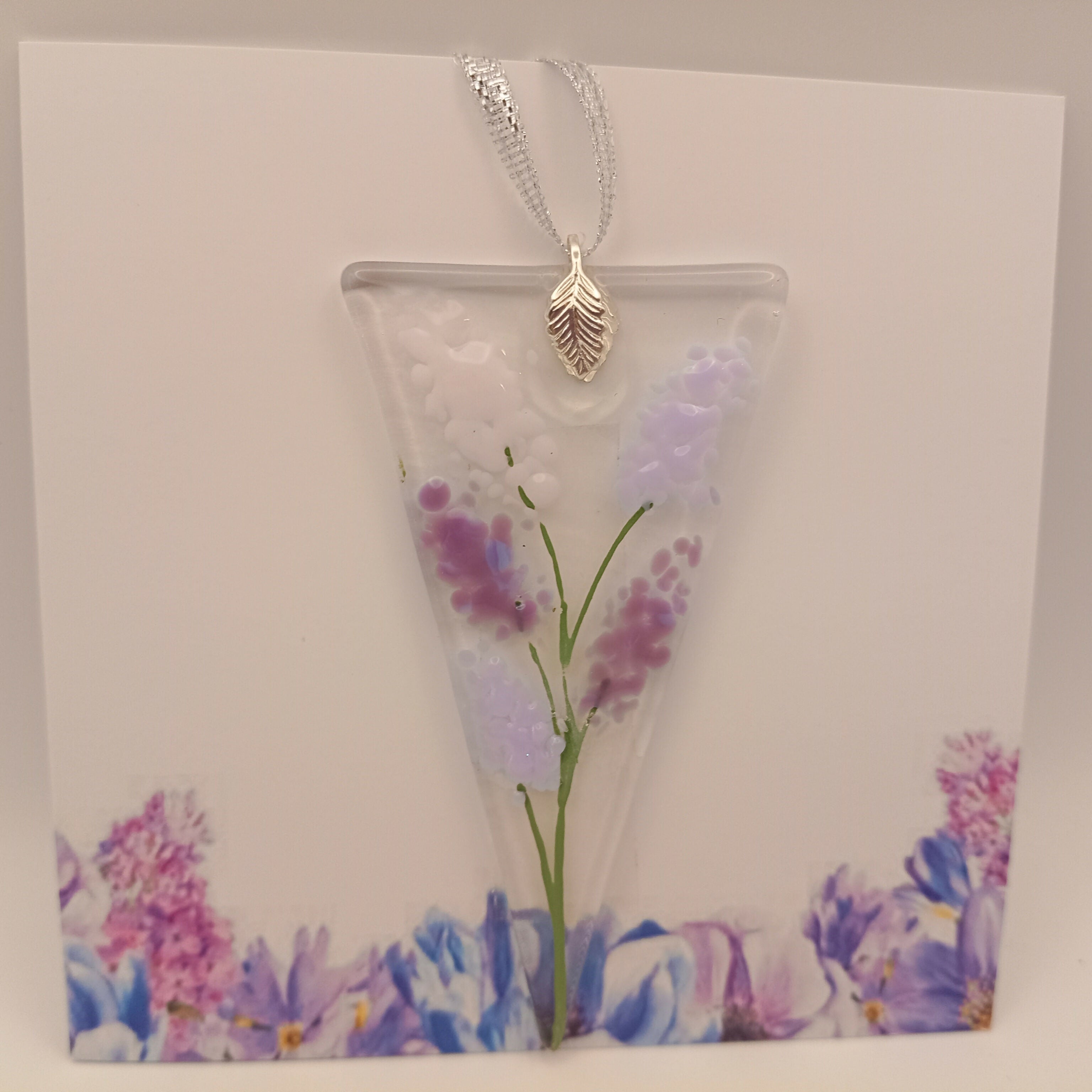 Fused Glass Flower Card