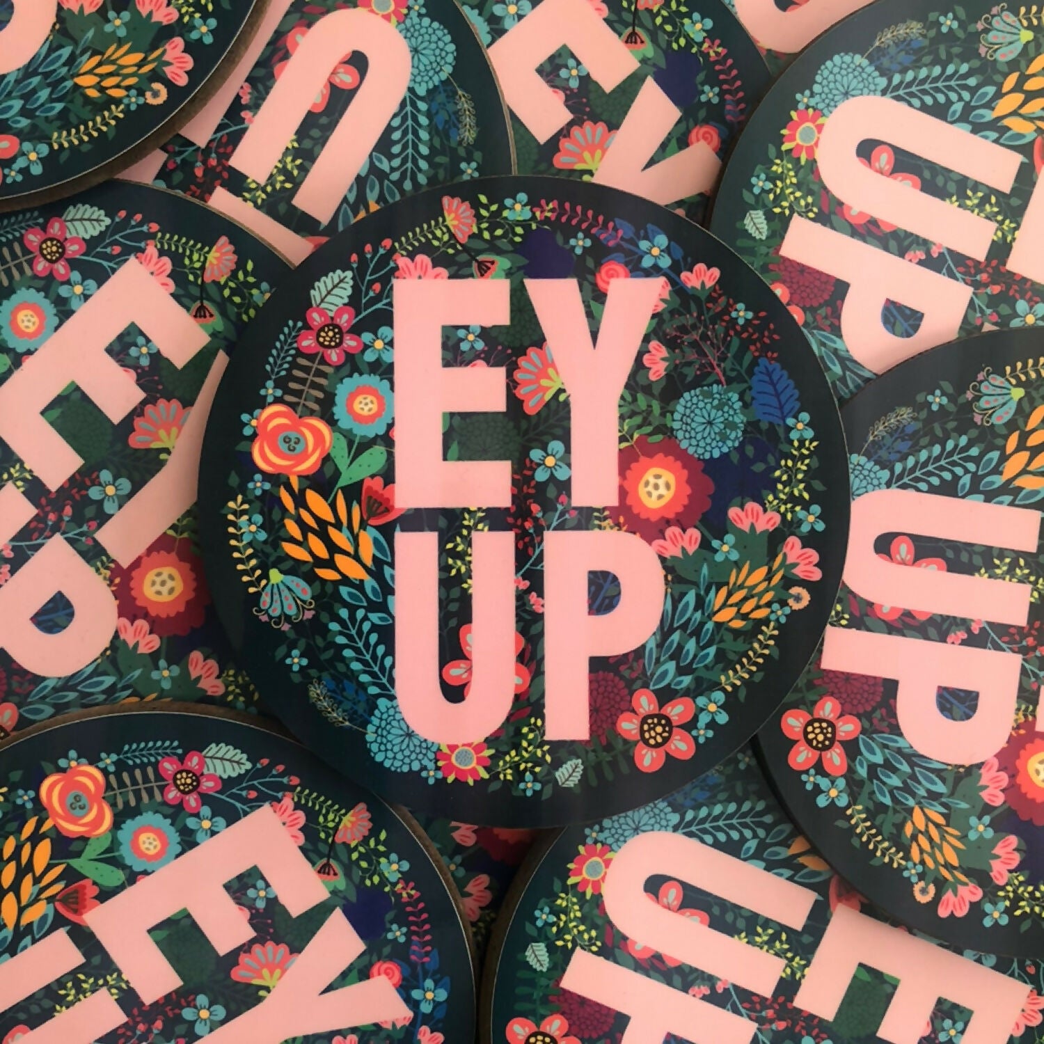 Floral Yorkshire Sayings Coasters