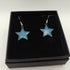 Blue Star Enamel Earrrings