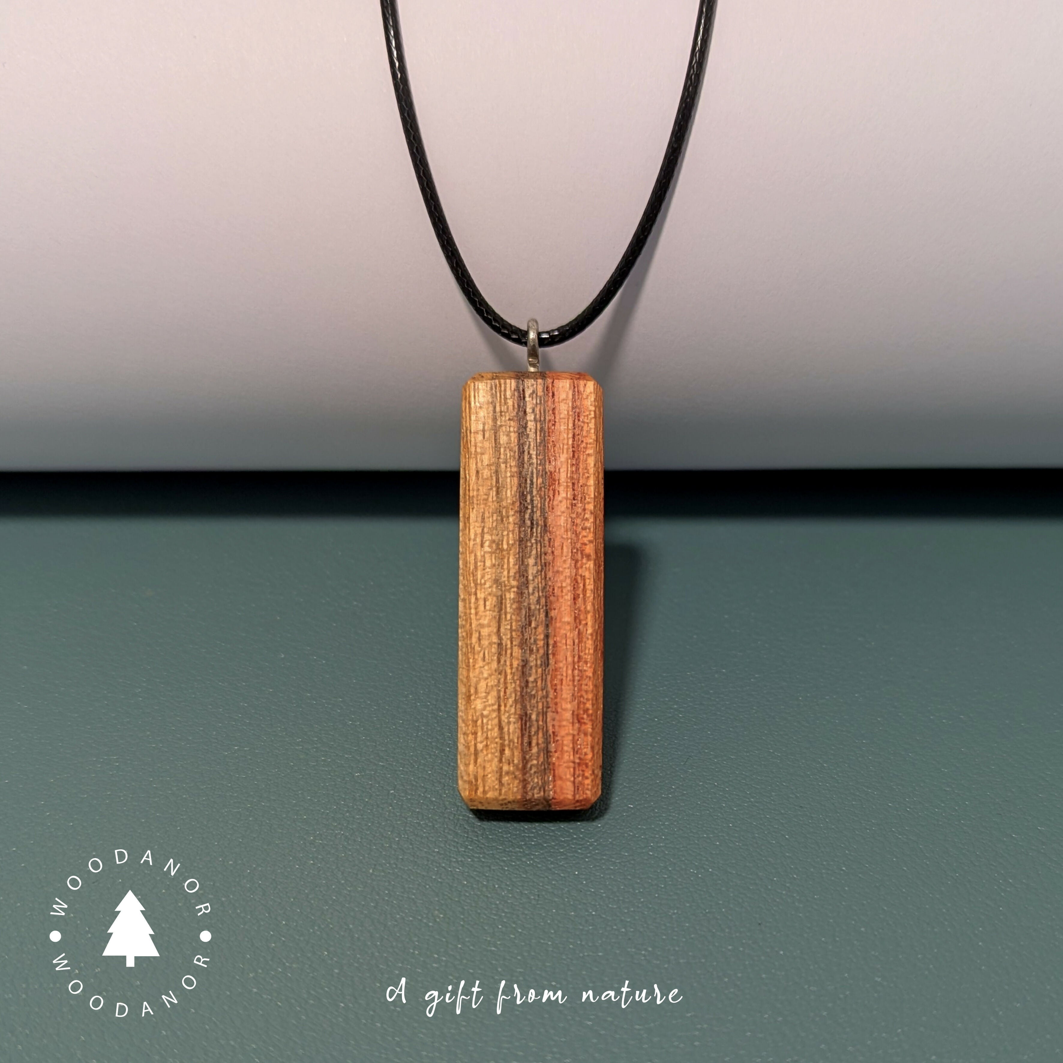 Natural Grain Wood Pendant