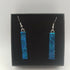 Blue, Purple and Green Dichroic Glass Earrings