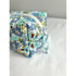 Blue Retro Floral Flower Quilted Waterproof Makeup/Toiletry Bag