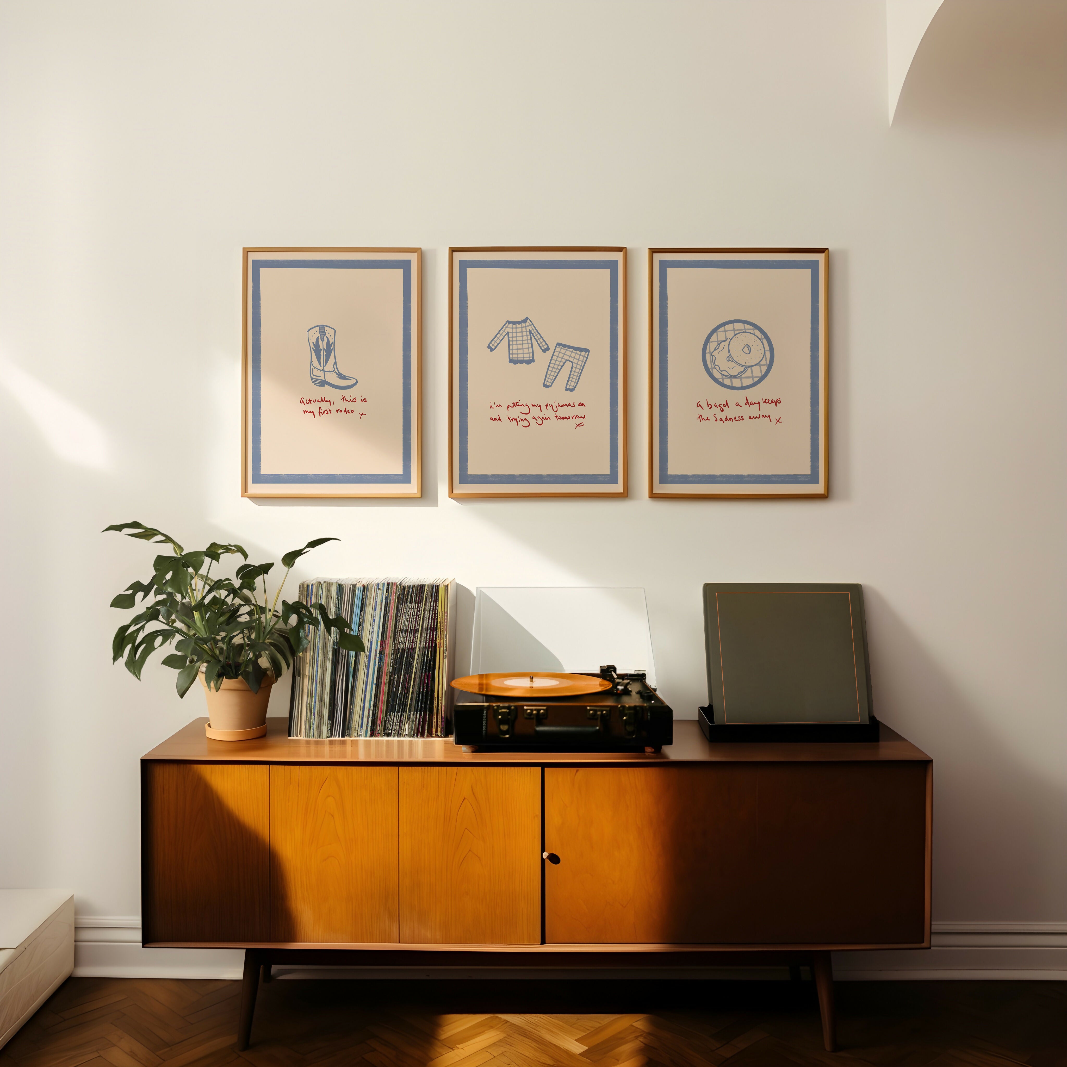 Actually, This is My First Rodeo – Funny Hand Drawn Print