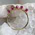 Handmade Gold Vermeil Ruby Beaded Ring Size M