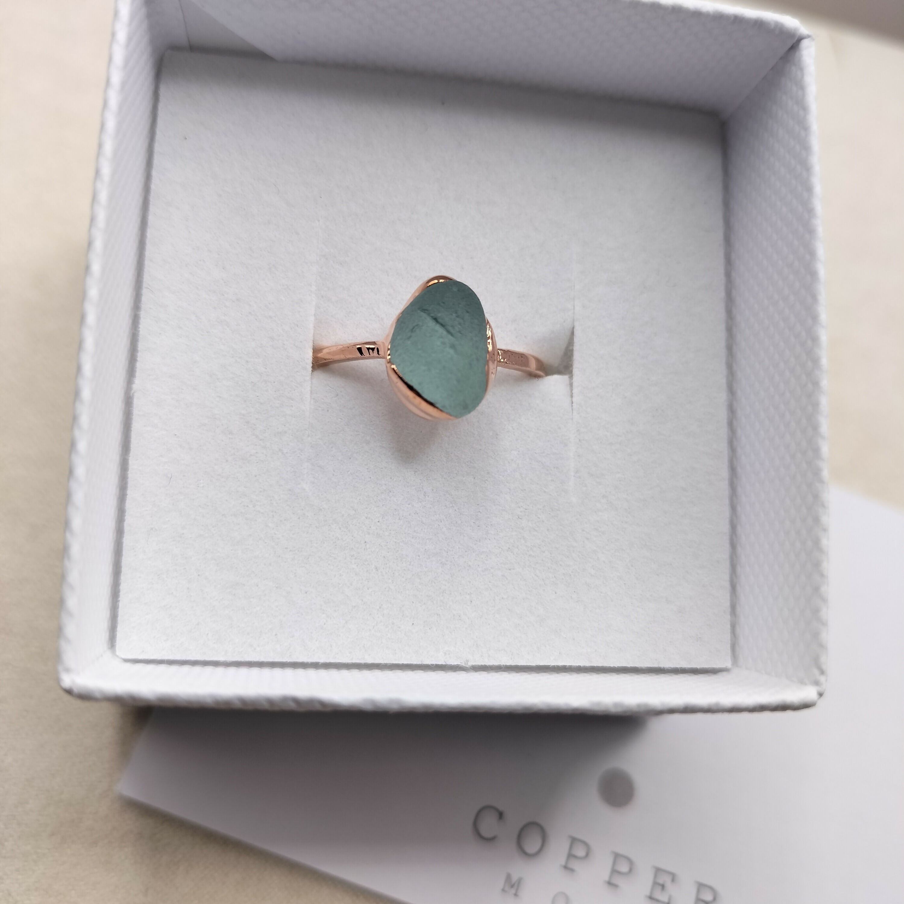 Seaglass Ring - size O