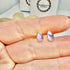 PINK MOONSTONE STUD EARRINGS