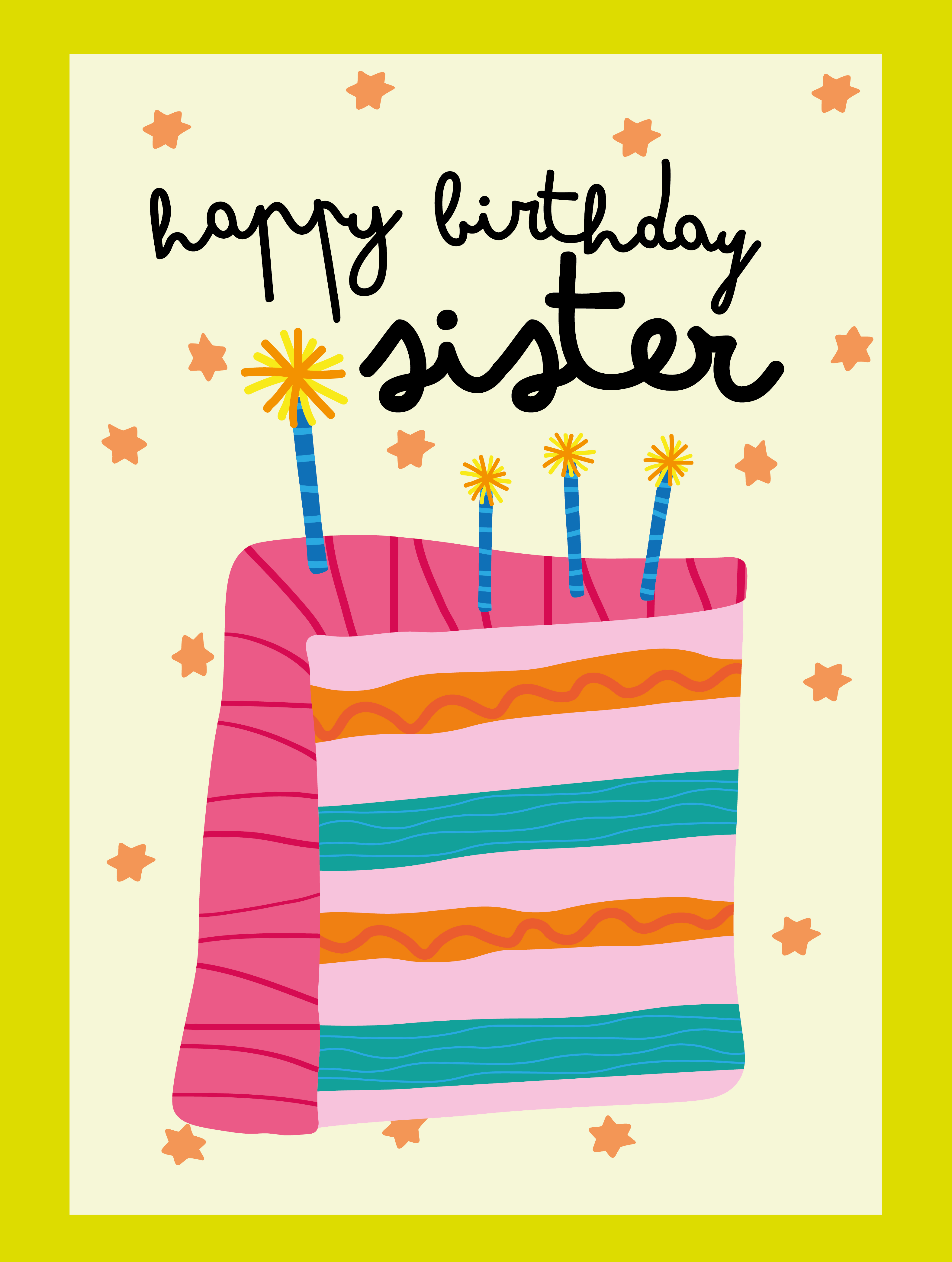 Happy Birthday Sister Card