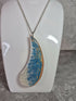 Unique Hand Crafted Cyan, Blue, Ivory and Sand Coloured Pendant