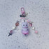 Baby Fluffy White Cat Trinket Keychain