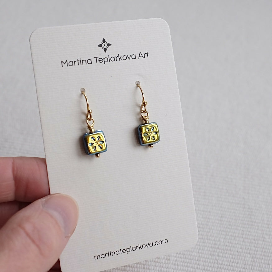 Flower Square Earrings