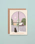 Cat Window Christmas Card