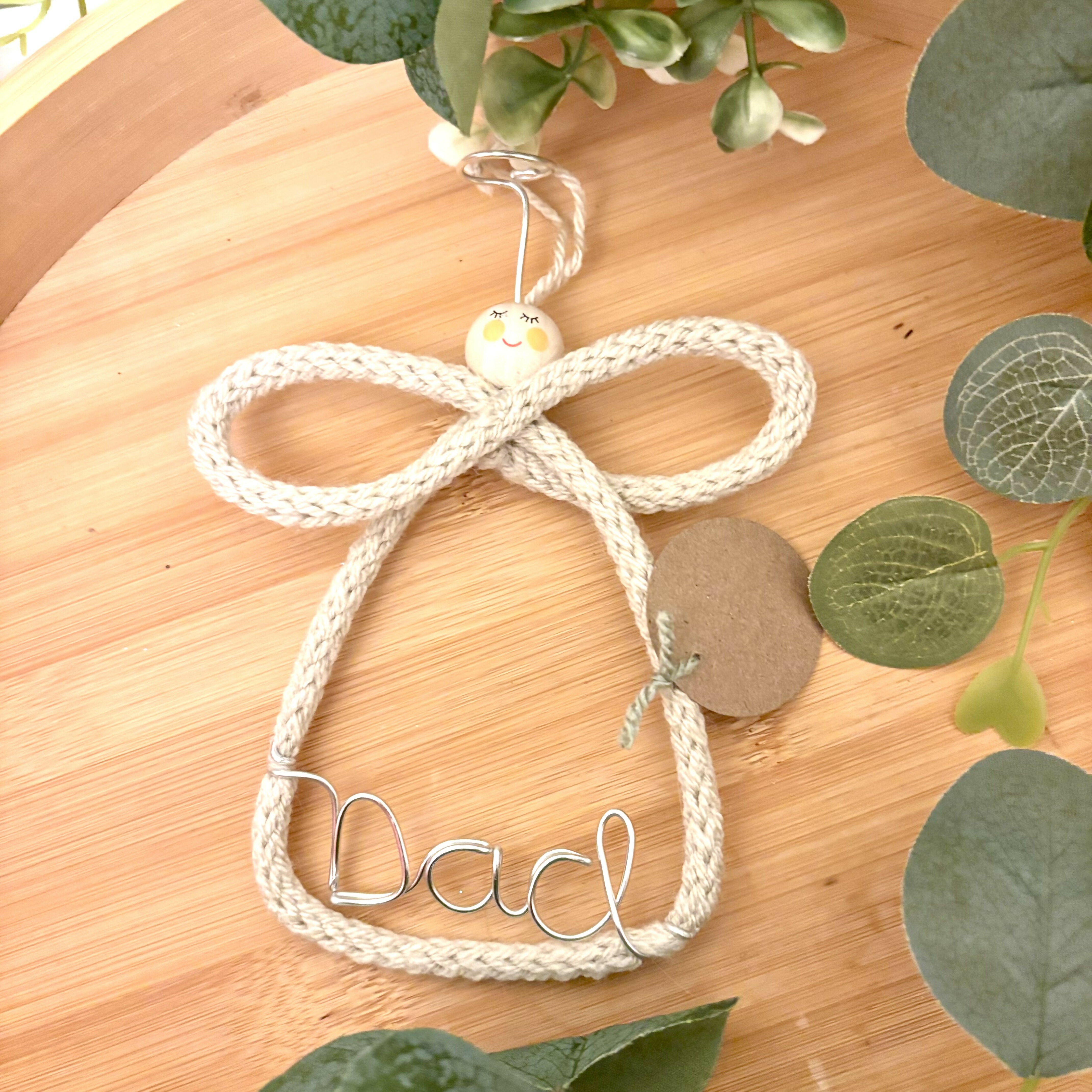 Woolly Wire Angel Christmas Decoration