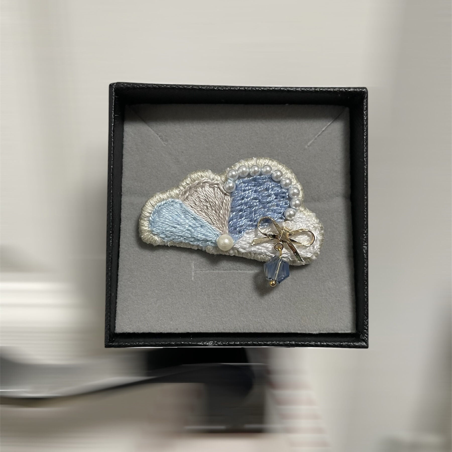 Crystal Embroidery Brooch