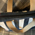 Unique Handcrafted Striped Denim Tote Bag Handbag Made From Upcycled Jeans