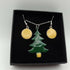 Christmas Tree and Yellow Earring Enamel Set