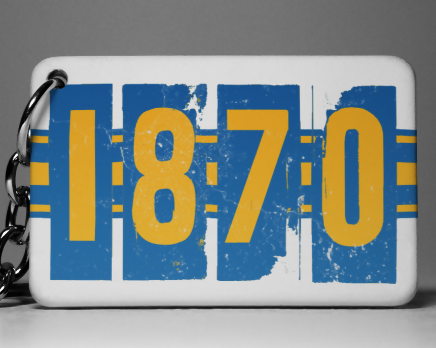 Leeds Rhinos Keyring 1870 Design