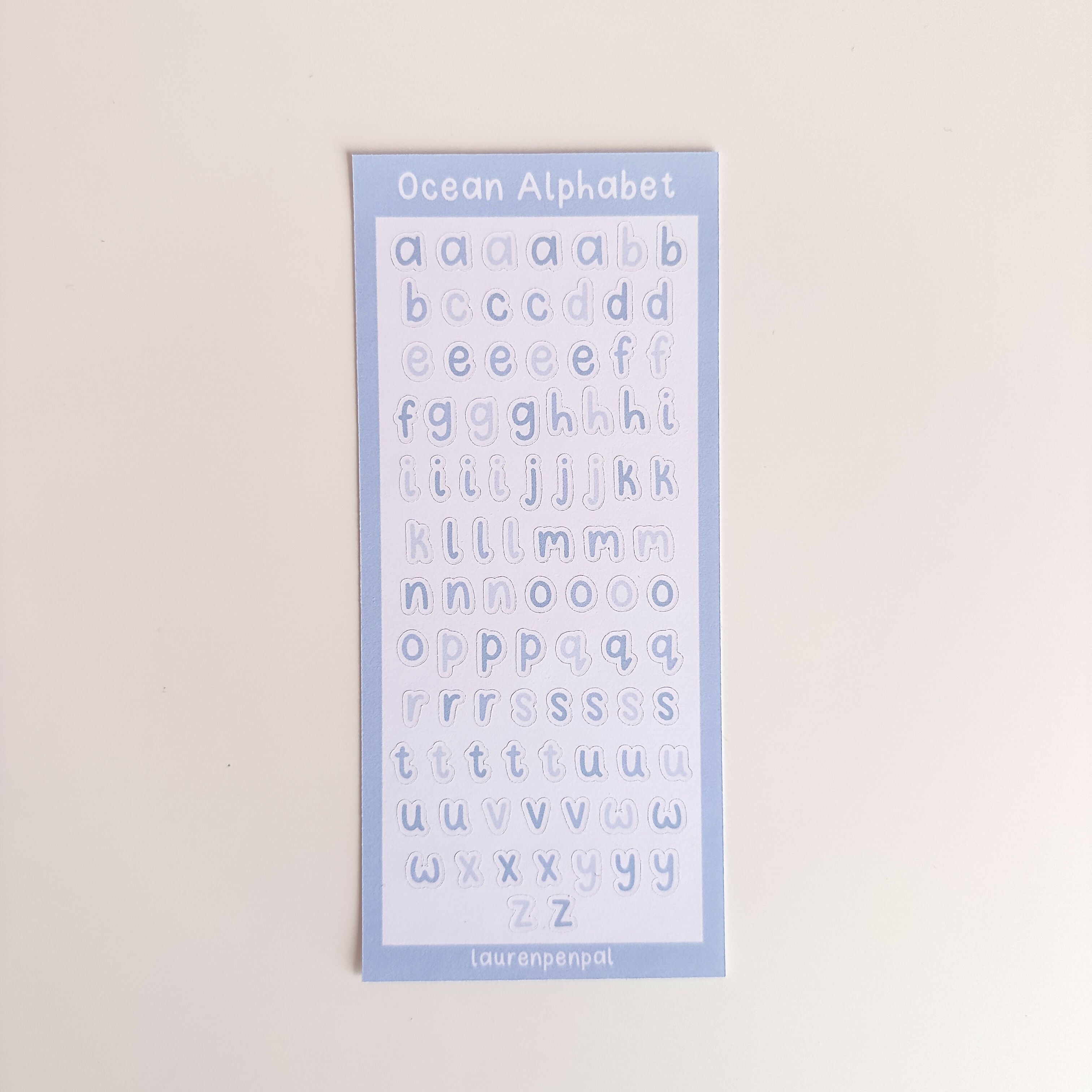 Ocean Alphabet Sticker Sheet