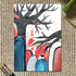 A4 Abstract Landscape Art Print | Cottage in the Trees