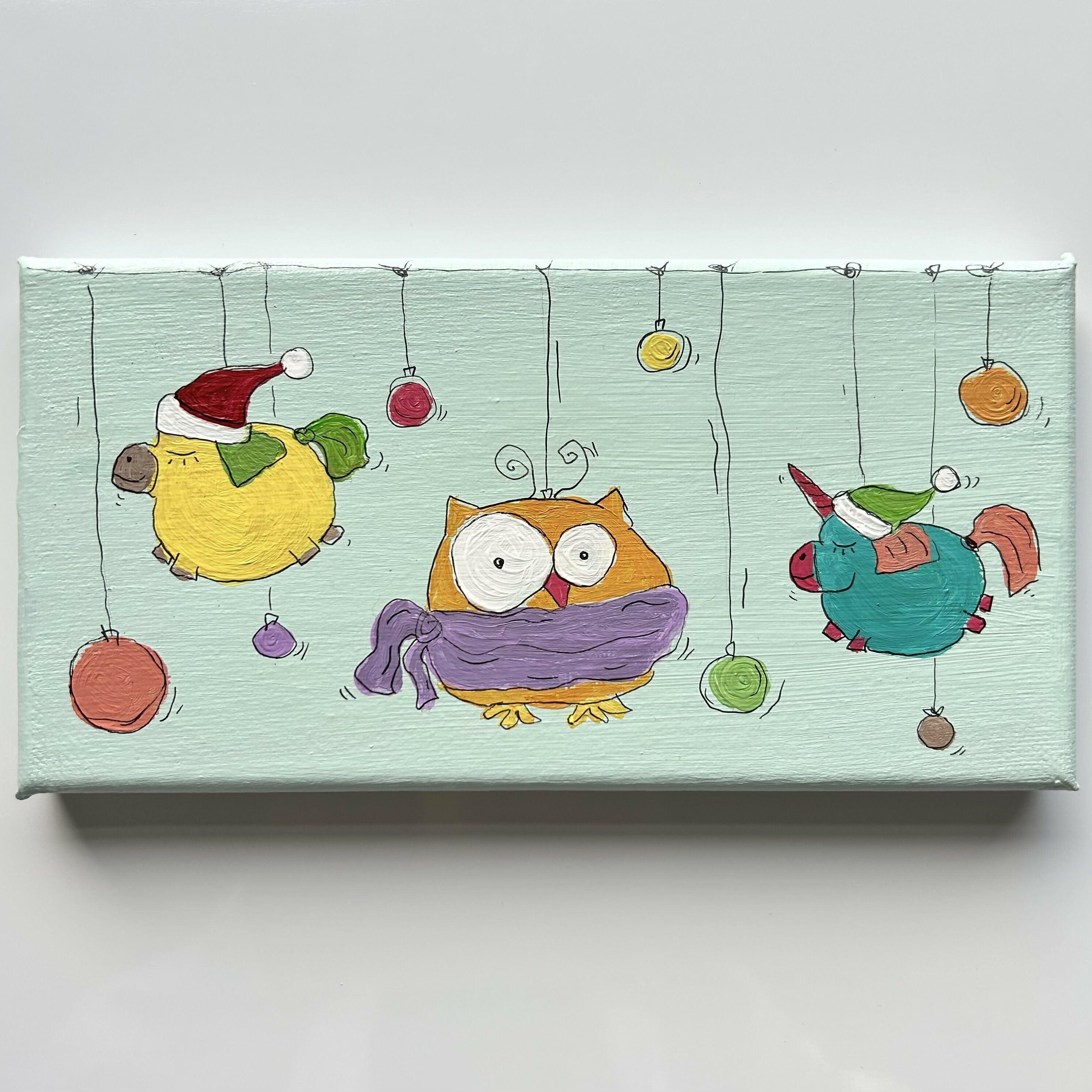 Christmas Baubles Original Artwork