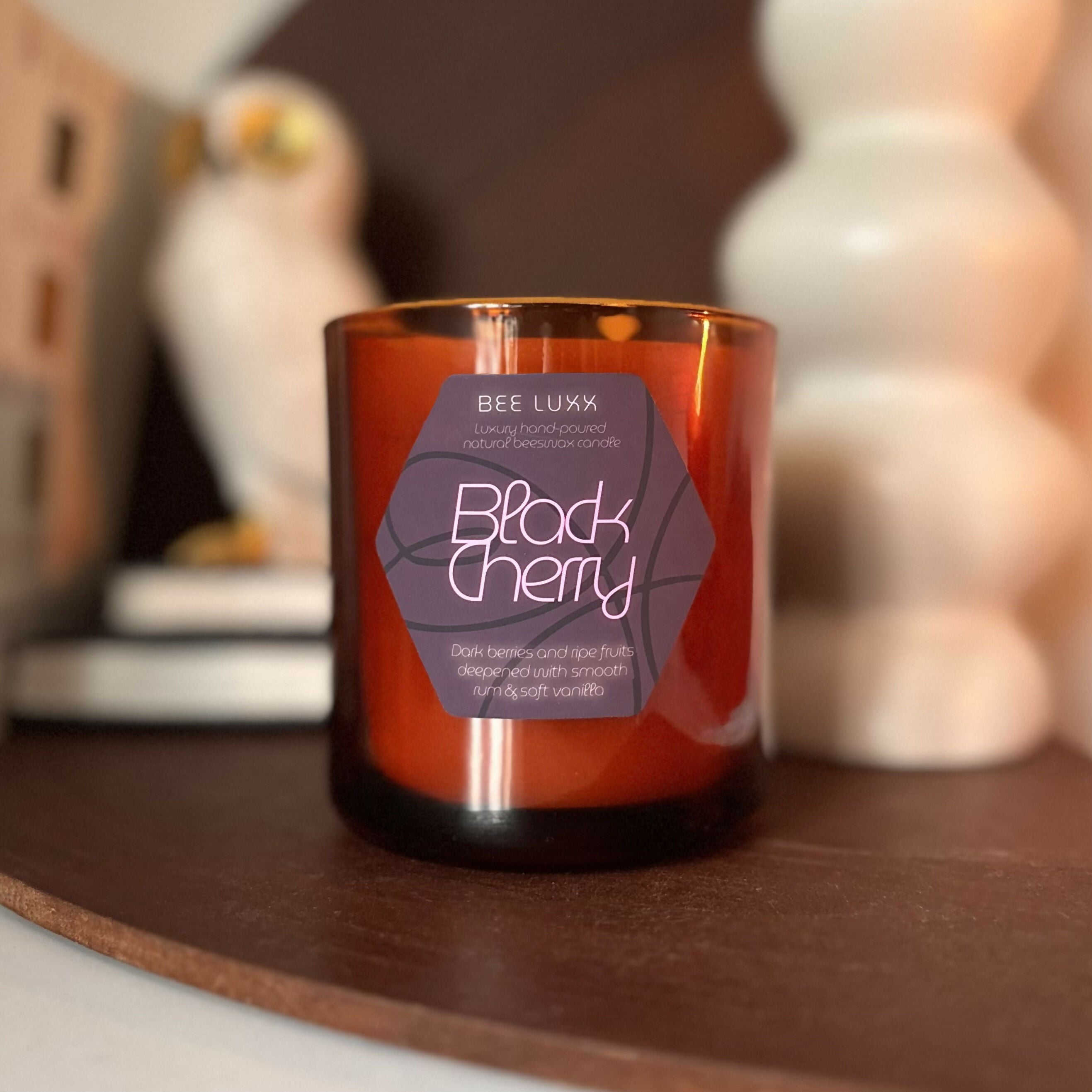 Black Cherry - Scented 100% Beeswax Candle