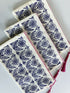 Hand printed Zip Pouch with Purple Flower Design.