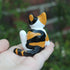 Handmade Polymer Clay Sitting Cat Figure - Calico